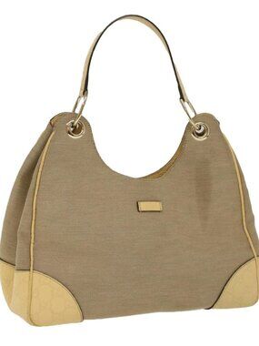 GUCCI GG Canvas Guccissima Shoulder Bag Outlet Black 257268 Auth ti1188